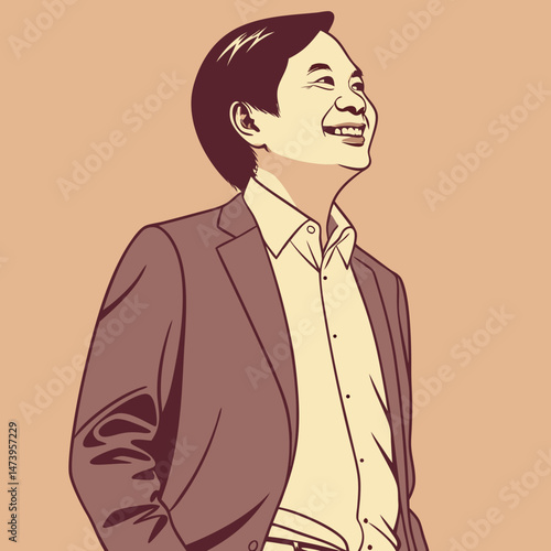 vector illustration of a businessman