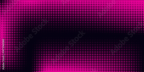 grunge Halftone purplr and black dots pattern and black gradient grunge texture background. Dotted line comic sport style vector illustration