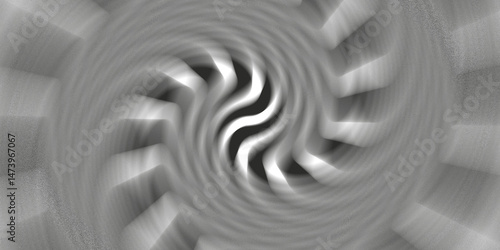 Optical Illusion Whirl: An abstract visual of a mesmerizing swirl pattern in grayscale. The pattern creates a dynamic illusion of motion and depth, suggesting energy and flow.