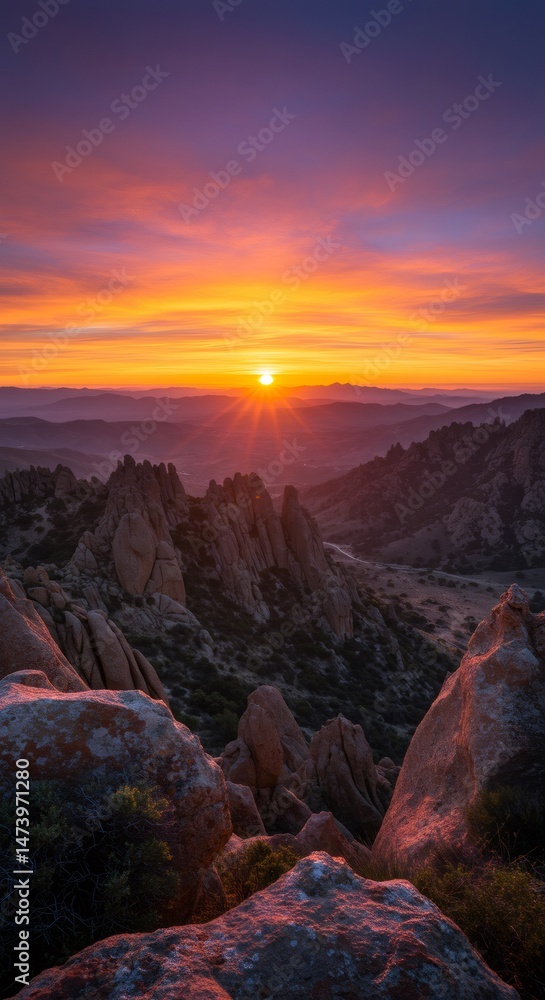 Fototapeta premium Crimson Dawn's Embrace