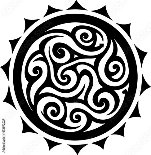 Mandala Flower Pattern Icon – Geometric Floral Spiritual Design