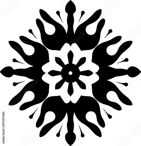 Mandala Flower Pattern Icon – Geometric Floral Spiritual Design