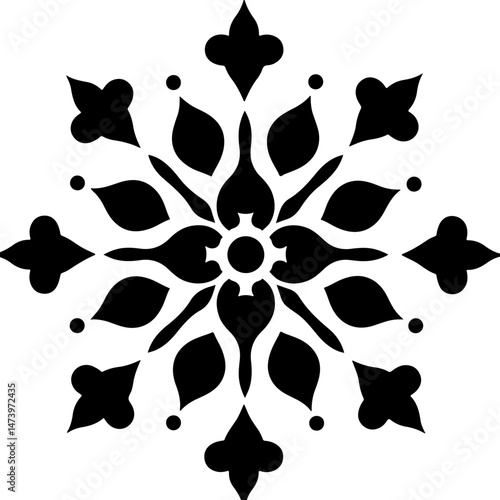 Mandala Flower Pattern Icon – Geometric Floral Spiritual Design