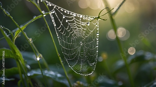 A stunning macro shot of a spider web