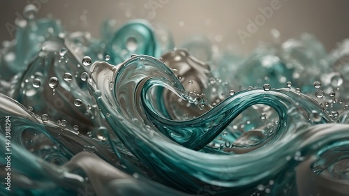 An exquisite abstract composition of fluid