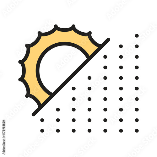 A sun shining over cracked soil, symbolizing drought conditions.