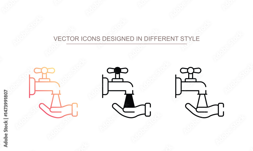 Wudhu icon design with white background stock illustration Wudhu icon design with white background stock illustration