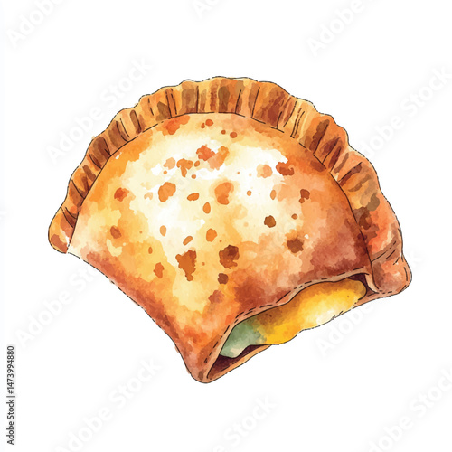 A Empanada simple cartoon