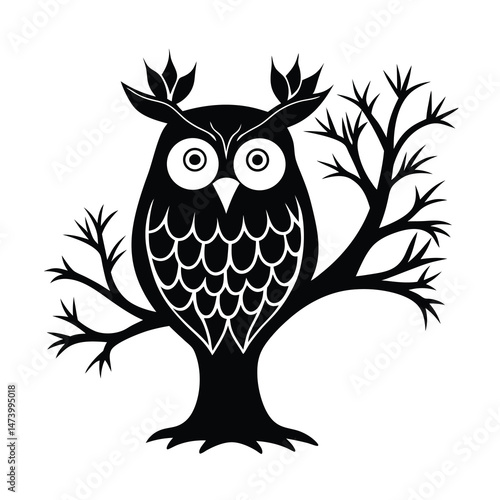 owl on branch