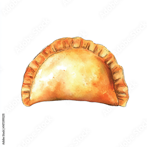 A Empanada simple cartoon