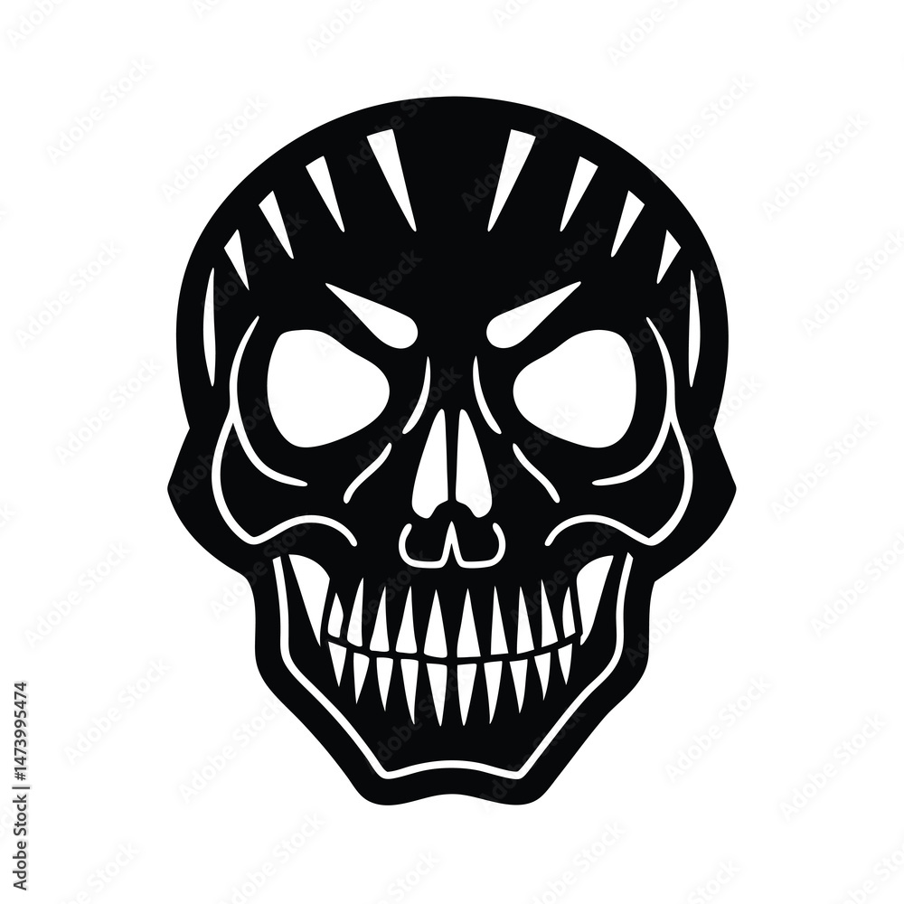 Fototapeta premium skull on a white background
