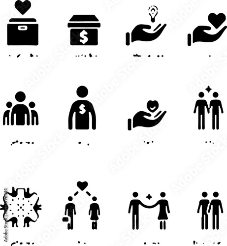 Christian Faith Icon Set – Church, Cross, Prayer & Bible Silhouettes