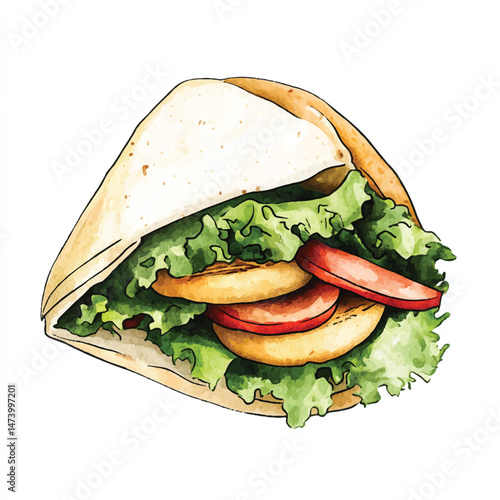 yuniazizah__A_Falafel_simple_cartoon_drawing_watercolor_icon_mo_c824e90d-6d88-4a3d-8bf0-c9a9b9926805