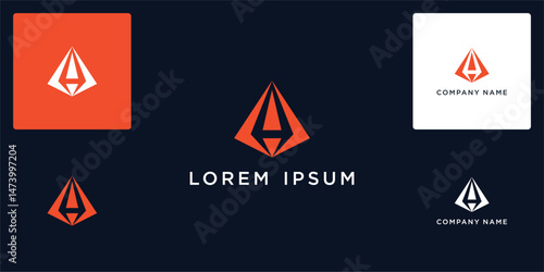 Letter A pyramid logo design Free Download Letter A pyramid logo design - GFXLoad