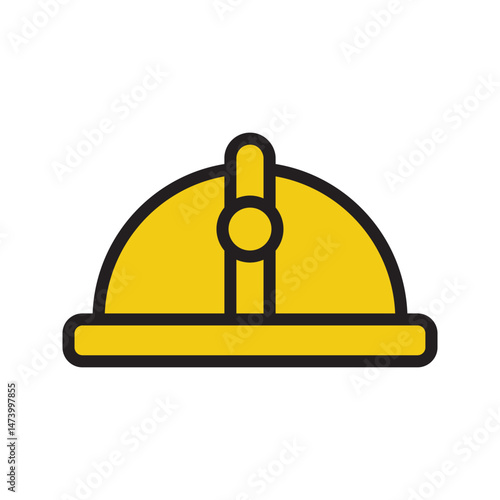 Helmet icon vector illustration. Motorcycle helmet sign and symbol. Construction helmet icon.