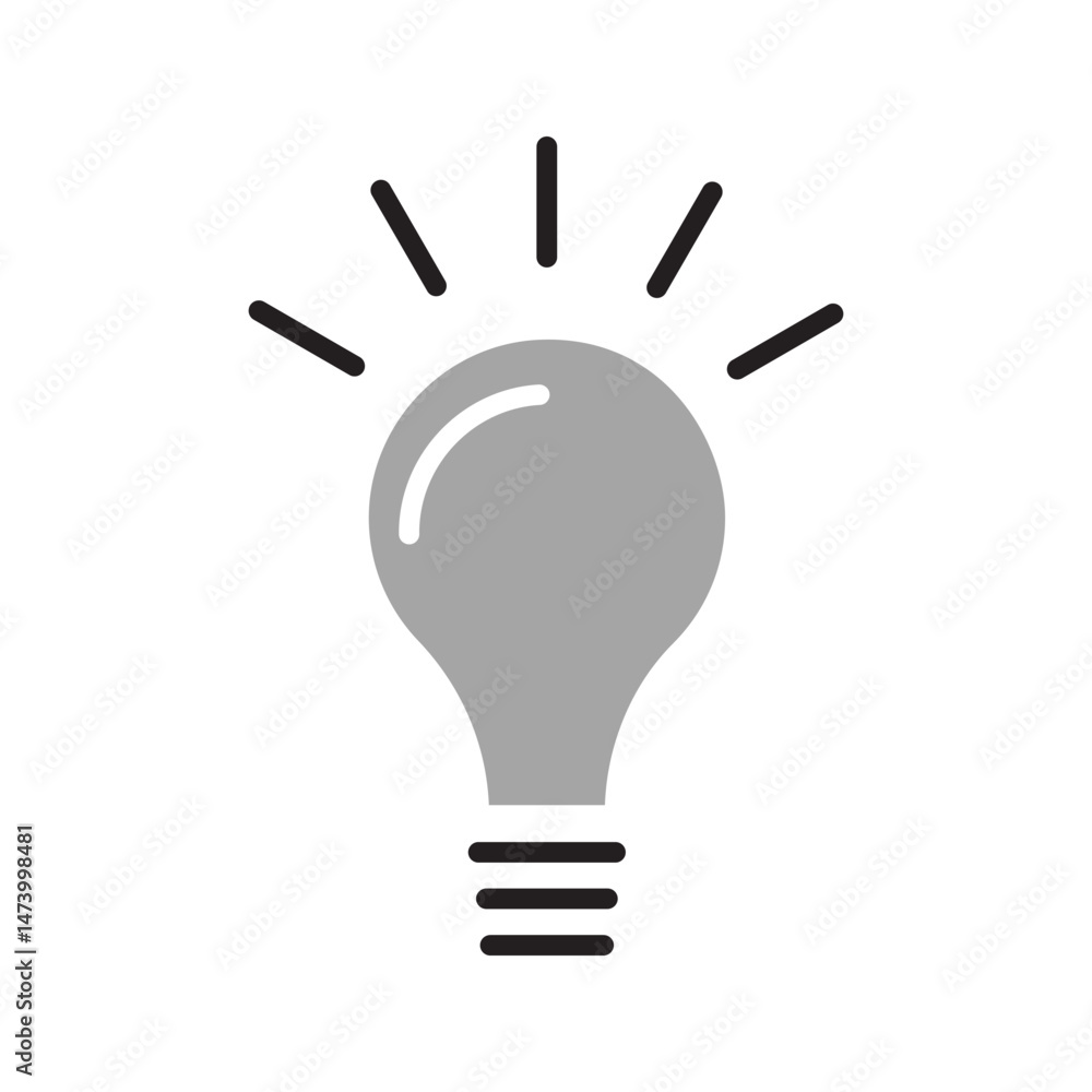 A set of light bulb icons on white background. Idea symbol. Electric lamp, light, innovation, solution, creative thinking, electricity. A set of light bulb icons on white background. Idea symbol. Electric lamp, light, innovation, solution, creative thinking, electricity.