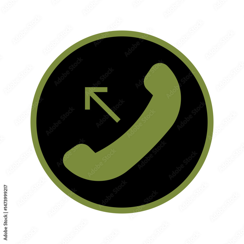 Missed call phone icon. Miss call sign symbol Incoming, outgoing, and missed call icon vector Missed call phone icon. Miss call sign symbol Incoming, outgoing, and missed call icon vector