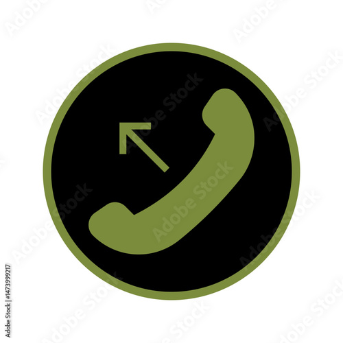 Missed call phone icon. Miss call sign symbol Incoming, outgoing, and missed call icon vector