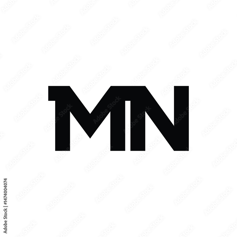 MN monogram logo design letter text name symbol monochrome logotype alphabet character simple logo MN monogram logo design letter text name symbol monochrome logotype alphabet character simple logo