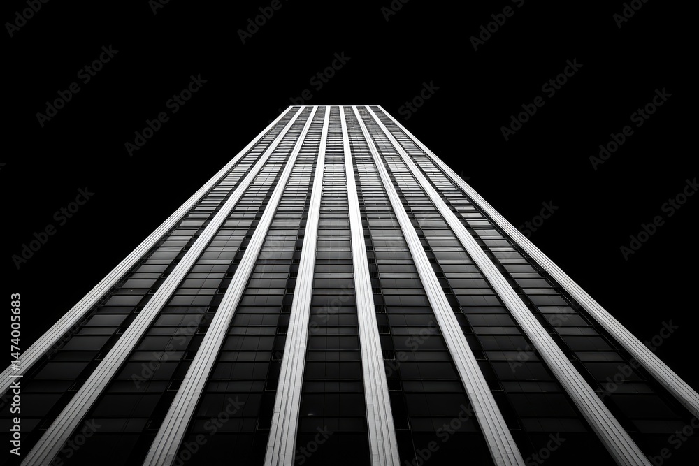 Abstract Lines in Dark Space Create a Striking and Mysterious Perspective View Abstract Lines in Dark Space Create a Striking and Mysterious Perspective View