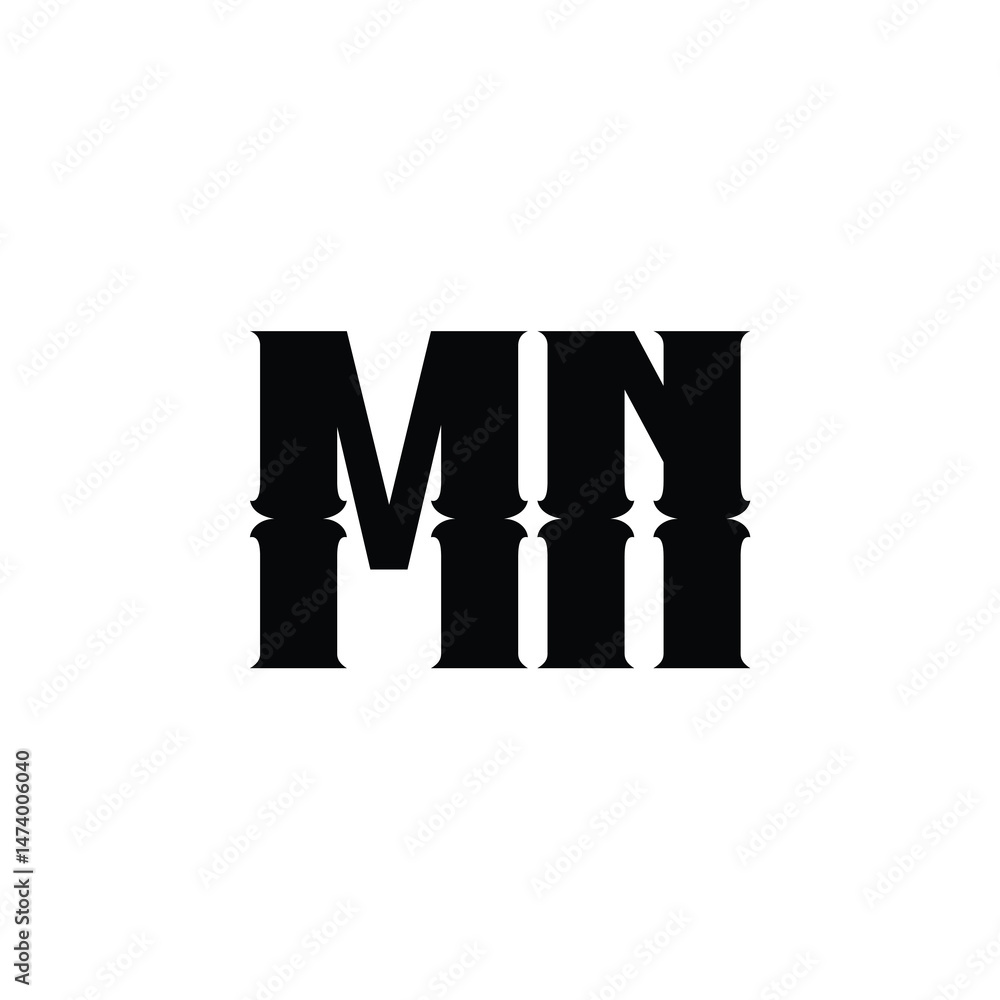 MN monogram logo design letter text name symbol monochrome logotype alphabet character simple logo MN monogram logo design letter text name symbol monochrome logotype alphabet character simple logo