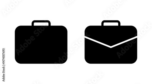 Briefcase icon vector. suitcase sign and symbol. luggage symbol.