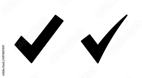 Check mark icon vector. Tick mark sign and symbol
