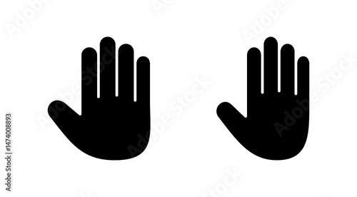 Hand icon vector. hand sign and symbol. palm