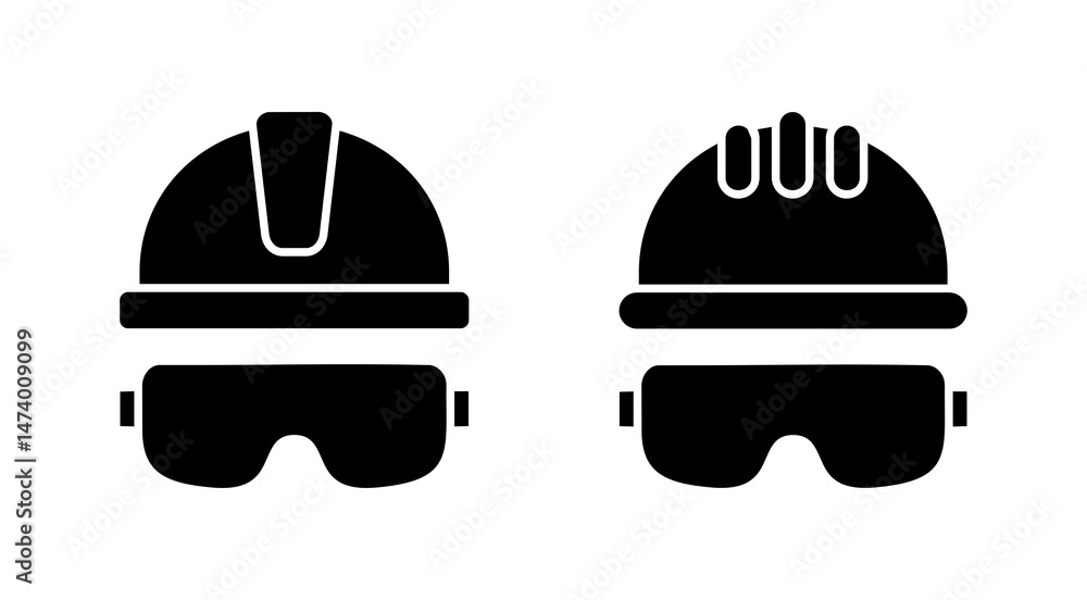 Fototapeta premium Helmet icon vector. Motorcycle helmet sign and symbol. Construction helmet icon. Safety helmet