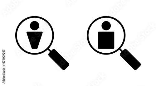 Hiring icon vector. Search job vacancy sign and symbol. Human resources concept. Recruitment