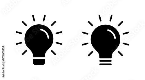 Lamp icon vector. Light bulb sign and symbol. idea symbol.