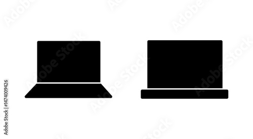 Laptop icon vector. computer sign and symbol