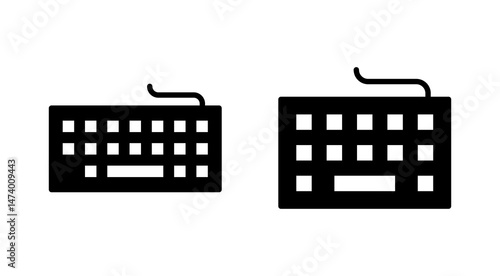 Keyboard icon vector. keyboard sign and symbol