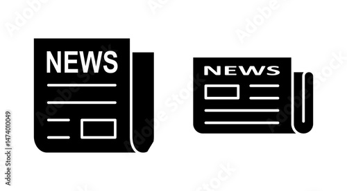 Newspaper icon vector. news paper sign and symbolign