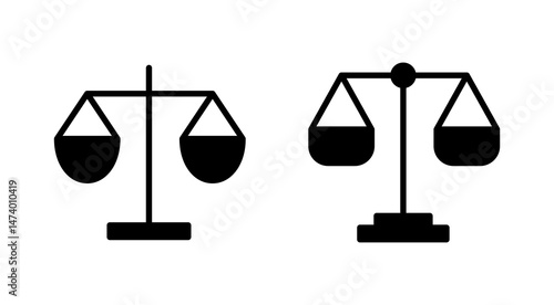 Scales icon vector. Law scale icon. Justice sign and symbol