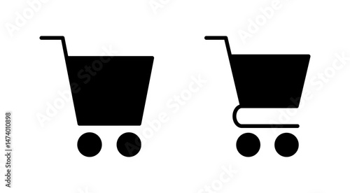 Shopping icon vector. Shopping cart sign and symbol. Trolley icon