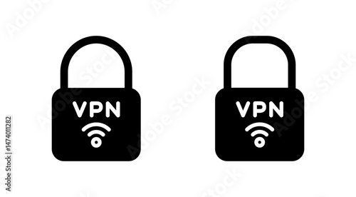 Vpn icon vector. Private network sign and symbol. virtual private network icon.