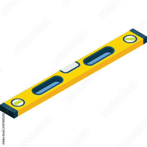 Level tool vector icon isolated on white background. Construction measure balance instrument. Carpenter, engineer and builder instrument