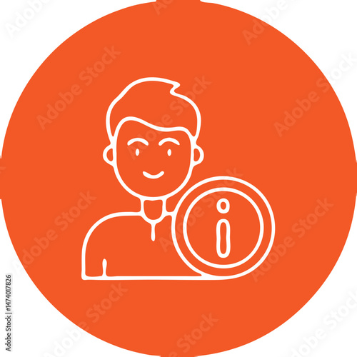 About icon for web and mobile. Adobe Illustrator Artwork.