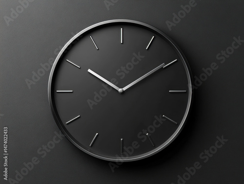 Wallpaper Mural Minimalist wall clock design showcasing sleek lines and modern style Torontodigital.ca