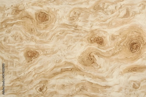 Rustic Burl Wood Veneer Surface Showcasing a Symphony of Organic Patterns and Timeless Elegance