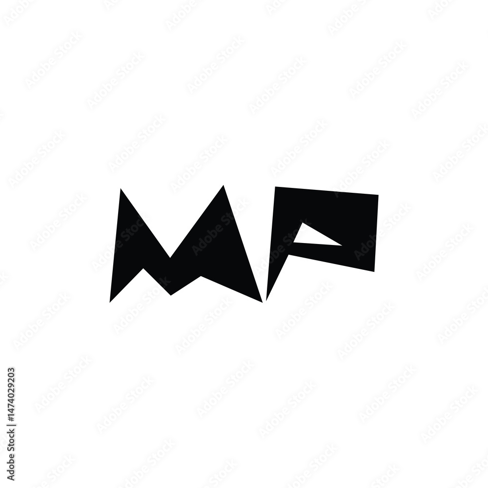 MP monogram logo design letter text name symbol monochrome logotype alphabet character simple logo MP monogram logo design letter text name symbol monochrome logotype alphabet character simple logo