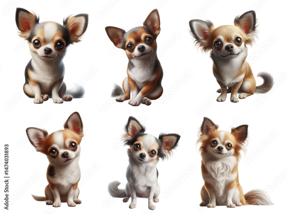 Obraz premium Cute Chihuahua puppies with big ears