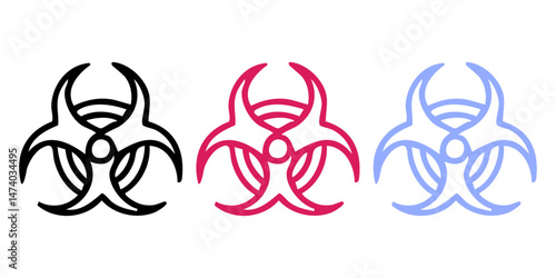 Biohazard Symbol Vector – Hazardous Materials Warning Icon for Medical and Chemical Use
