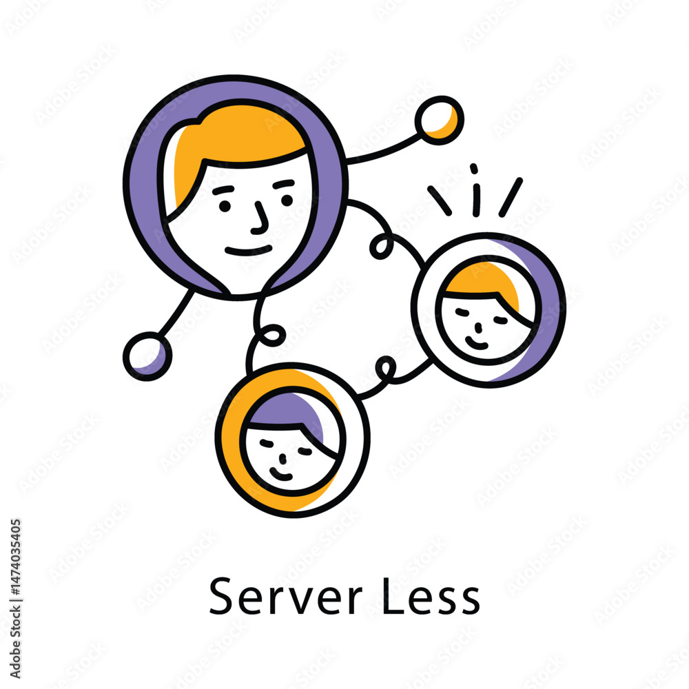 Server Less Vector filled Outline Style Icon. Eps 10 File Server Less Vector filled Outline Style Icon. Eps 10 File