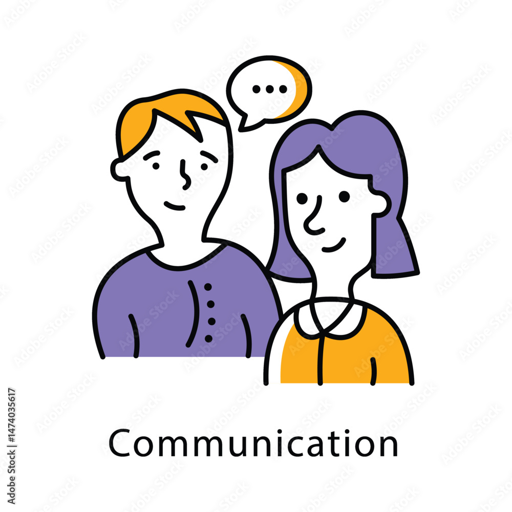 Naklejka premium Communication Vector filled Outline Style Icon. Eps 10 File 