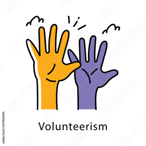 Volunteerism Vector filled Outline Style Icon. Eps 10 File 