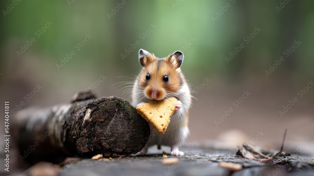 Fototapeta premium Hamstery snack time
