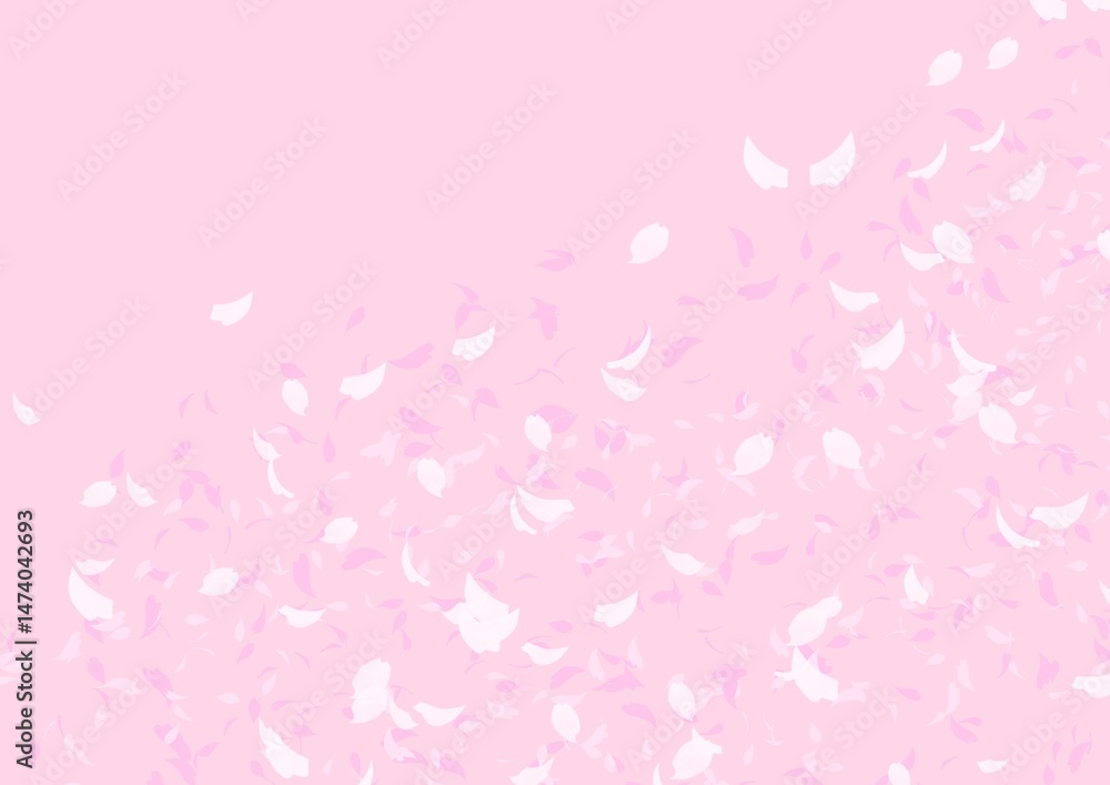 arrière-plan abstrait avec pluie de pétales de couleur blanc et rose sur un fond rose arrière-plan abstrait avec pluie de pétales de couleur blanc et rose sur un fond rose