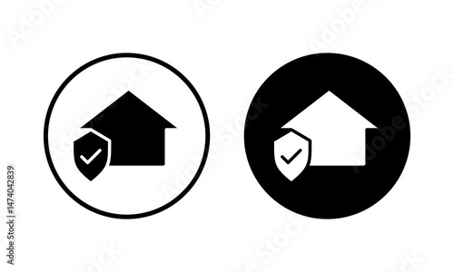 home insurance icon vector illustration. home protection sign and symbol
